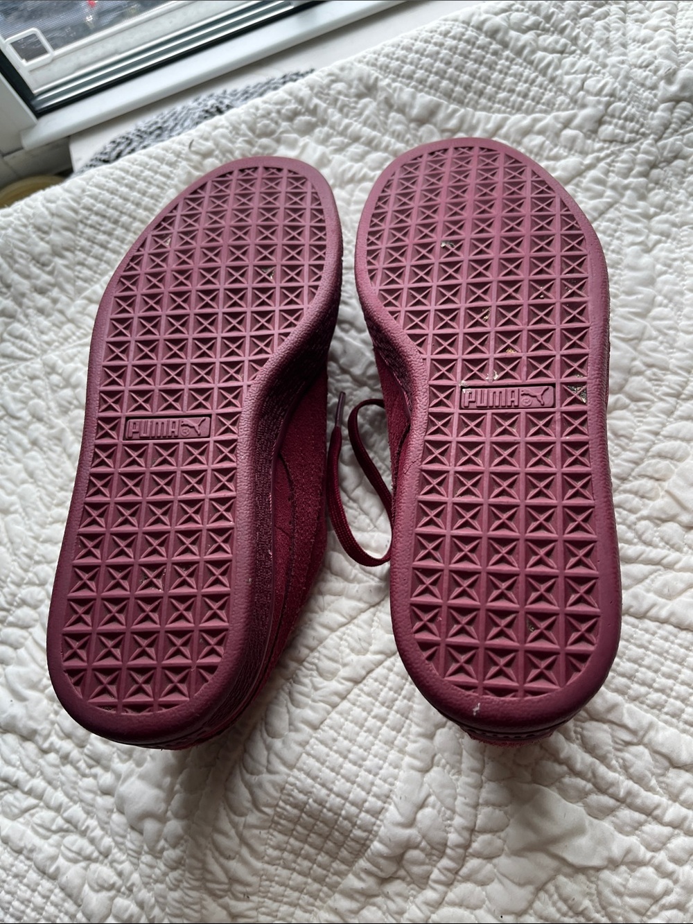 Puma Suede Low-Top Sneakers - Wine/Burgundy - Picture 8 of 8